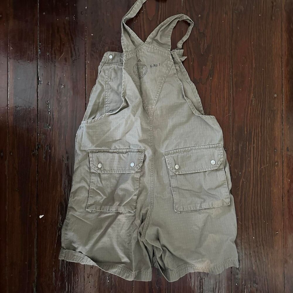 American-vintage Women's Khaki and Tan Dungarees-overalls